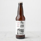 Kogelpaar foto's en romantische offertes naar de m bier etiket (Voorkant)