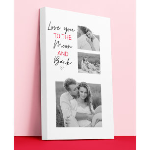 Kogelpaar foto's en romantische offertes naar de m canvas afdruk