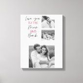 Kogelpaar foto's en romantische offertes naar de m canvas afdruk (Voorkant)