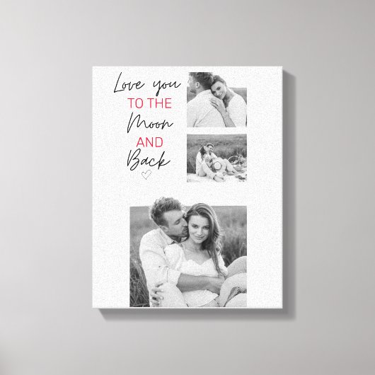 Kogelpaar foto's en romantische offertes naar de m canvas afdruk (Voorkant)
