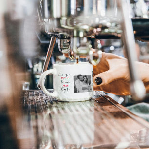 Kogelpaar foto's en romantische offertes naar de m espresso kop