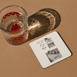 Kogelpaar foto's en romantische offertes naar de m kartonnen onderzetters<br><div class="desc">Kogelpaar foto's en romantische offertes naar de maan</div>