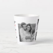 Kogelpaar foto's en romantische offertes naar de m latte mok (Voorkant)