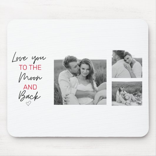 Kogelpaar foto's en romantische offertes naar de m muismat (Voorkant)