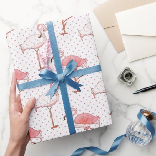 Kogelpapier voor zakdoekjes Flamingo patroon Cadeaupapier (Geschenken)