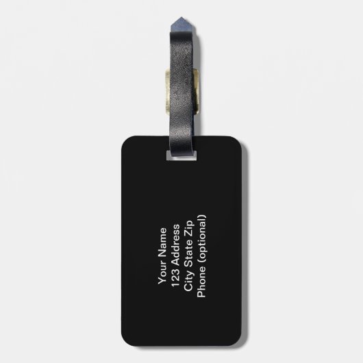 Kogelpatroon bagagelabel | Monogrammen van de dier (Achterkant verticaal)