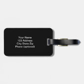 Kogelpatroon bagagelabel | Monogrammen van de dier (Achterkant horizontaal)