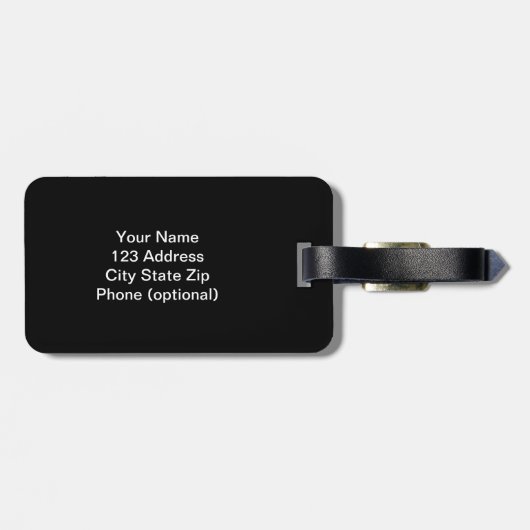 Kogelpatroon bagagelabel | Monogrammen van de dier (Achterkant horizontaal)