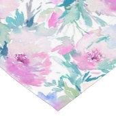 Kogelpatroon roze en blauwe bloemen korte tafelloper (Hoek)