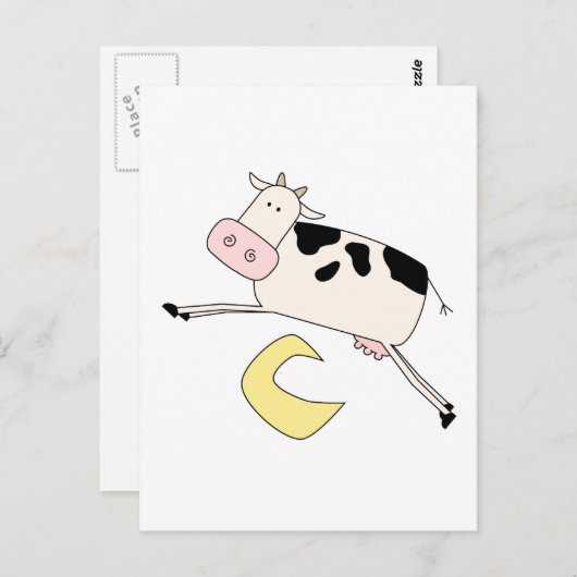 Kogelpompen over moonT-shirts en cadeautjes Briefkaart (Voorkant / Achterkant)