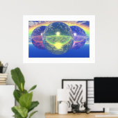 Kogels 2 - Niet-natuurlijke regenboog (lichte rand Poster (Thuiskantoor)