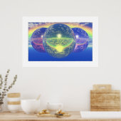 Kogels 2 - Niet-natuurlijke regenboog (lichte rand Poster (Keuken)