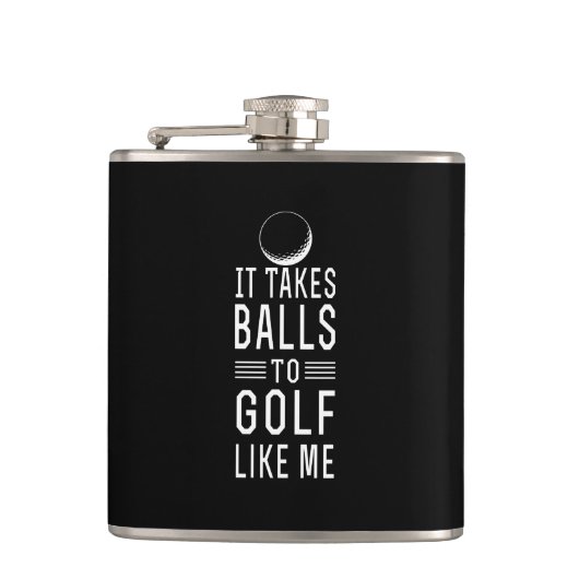 Kogels aan Golf Heupfles (Voorkant)