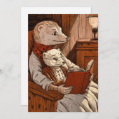 Kogels die een boek lezen bedankkaart (Voorkant / Achterkant)