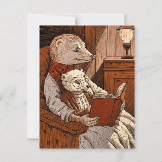 Kogels die een boek lezen bedankkaart