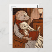 Kogels die een boek lezen briefkaart (Voorkant / Achterkant)