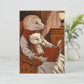 Kogels die een boek lezen feestdagenkaart (Staand voorkant)