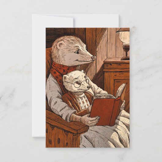 Kogels die een boek lezen kaart (Voorkant)