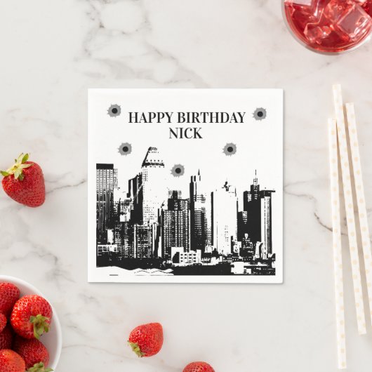 Kogels en gangsters partij servetten (Insitu)