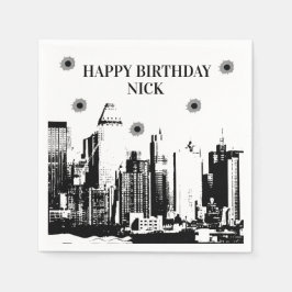 Kogels en gangsters partij servetten