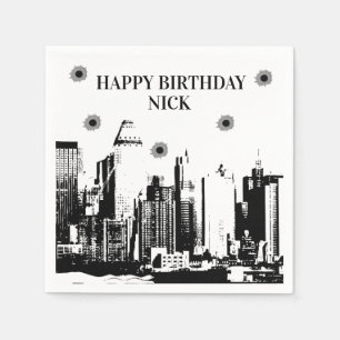 Kogels en gangsters partij servetten