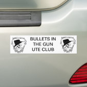 Kogels in de pistool Ute Club Bumpersticker (Op auto)