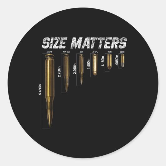 Kogels maat S Ronde Sticker (Voorkant)