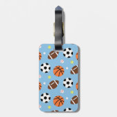 Kogels met een vergelijkbaar patroon voor jongens bagagelabel (Achterkant verticaal)