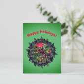 Kogels met kerstfeestdag Briefkaart (Staand voorkant)