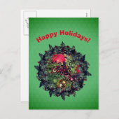 Kogels met kerstfeestdag Briefkaart (Voorkant / Achterkant)