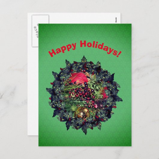 Kogels met kerstfeestdag Briefkaart (Voorkant / Achterkant)