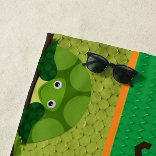 Kogels met speciaal daarvoor ontworpen reptielenha strandlaken (In situ)