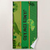 Kogels met speciaal daarvoor ontworpen reptielenha strandlaken (Voorkant)