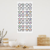 Kogels met vlaggen - WK 2010 Poster (Keuken)