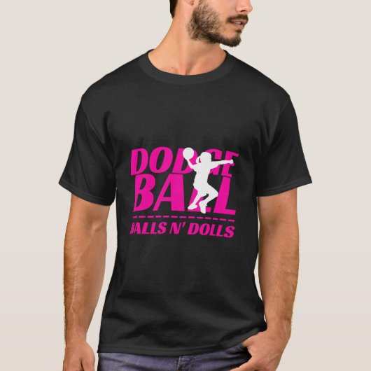 Kogels N Dolls Dodgeball Tournament Team Name Matc T-shirt (Voorkant)