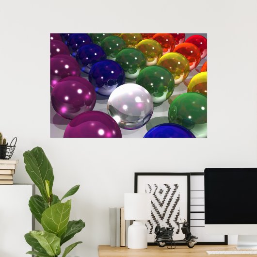 Kogels op licht poster (Thuiskantoor)