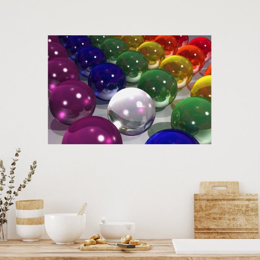 Kogels op licht poster (Keuken)