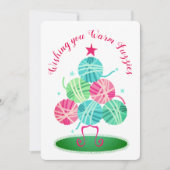 Kogels van brei- en haakwerk met kerstkaart (Voorkant)