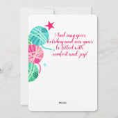 Kogels van brei- en haakwerk met kerstkaart (Achterkant)