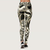 Kogels van glas of van metaal? Goud en zwart Leggings (Achterkant)