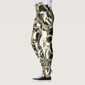 Kogels van glas of van metaal? Goud en zwart Leggings (Links)