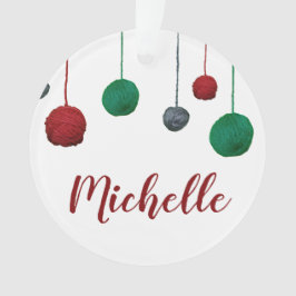 Kogels van Yarn ・ Jouw naam ・ Knit Crochet Crafts Ornament