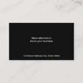 Kogels (zwart) visitekaartje (Achterkant)