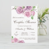 Kogelschoenen, Baby shower van Paarse ventilatorst Kaart (Staand voorkant)