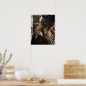 Kogelsnoer op de stier in de schil poster (Keuken)