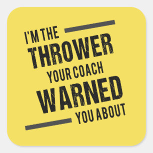 Kogelstoot Discus Speerwerpen Hamerslingeraar Stic Vierkante Sticker