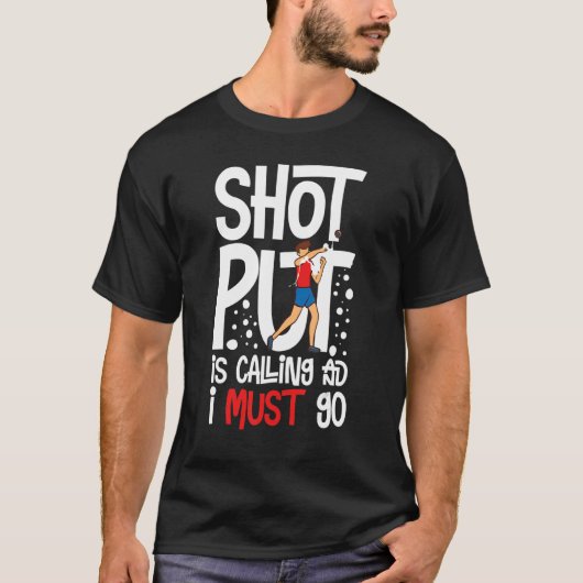 Kogelstoten Atletiek Bal Werper T-shirt (Voorkant)