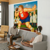 Kogelstoten - Groot Ingepakt Canvas Kunstprint Afdruk
