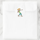 Kogelstoten Ronde Sticker (Tas)
