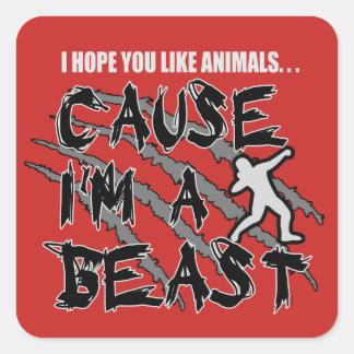 Kogelstoter Beest Werper Stickers